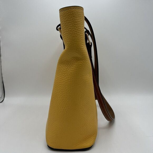 Dooney & Bourke Pebble Grain Small Lexington Tote - Mustard - Authentic - Picture 3 of 15